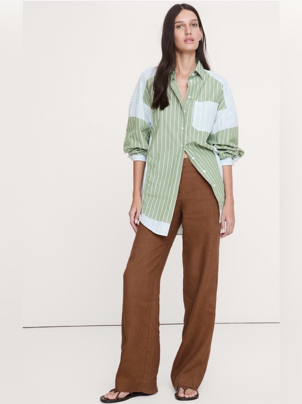 NWT-Banana Republic Everyday Wide Leg Linen Pant, Large